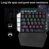 Single Hand Mechanical Gaming Keyboard with LED Light USB 38