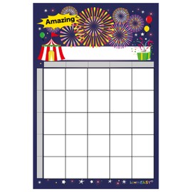 LearnEASY Bingo Cards, Goal Achievement, Reward Stickers, To-Do List, Summer Carnival (Carnival Carnival, 40 Sheets)
