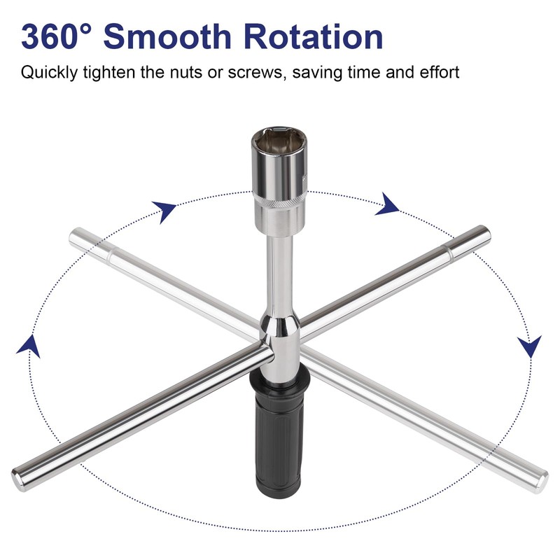 Lyhubmh 23" Extended Lug Wrench - 4 Way Heavy Duty
