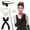 Horolam 6PCS 1920s Accessories, Holly Golightly Costume 20s Accessories Pearl