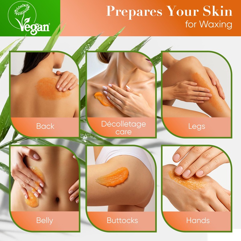 Pre & Post Wax Body Scrub for Sugaring & Polymer