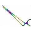 CYNAMED CURVED MOSQUITO FORCEPS 5" HEMOSTAT MULTI-COLOR GERMAN HIGH GRADE