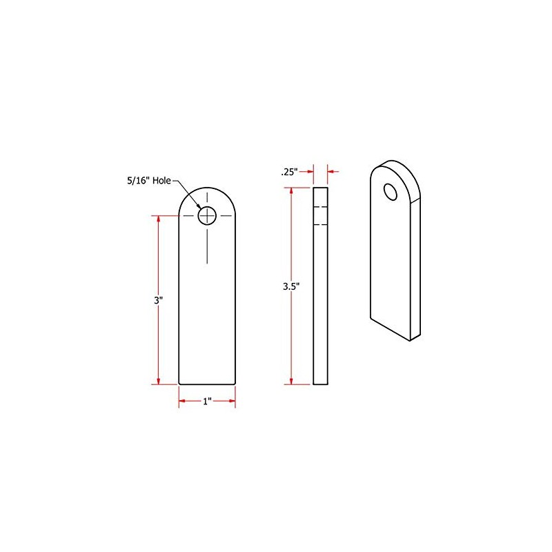 Weld On Steel Mounting Tabs Style 2 by TC Bros