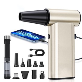 Compressed Air Duster, 4 Gear 300000RPM Electric Air Duster Handheld Vacuum Cordless, Air Dust Blower with Rechargeable Battery, Portable Air Blower for PC, Keyboard, Car, Homes & Office Cleaning