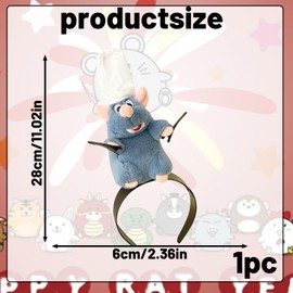 JazRvr Ratatouille Headband, Funny Headpiece for Children and Teenagers, Ideal for Theme Parties and Costume Parties, Stitch Headband as a Creative Accessory