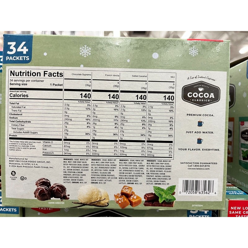 premium quality Cocoa Classics Cocoa Mix, Variety Pack, 34 ct.