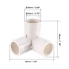 sourcing map 3 Way Elbow PVC Pipe Fitting Furniture Grade