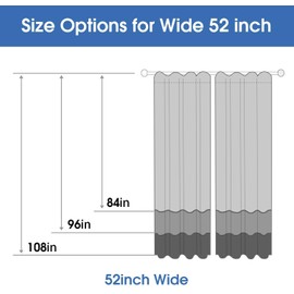 Sosiego Outdoor Curtains Waterproof for Patio - Thermal Insulated Top & Bottom Grommet Gazebo Curtains - Privacy Blackout Curtains - Black Curtains 84 Inch Long for Patio, Porch (Black, 52 x 84 inch)