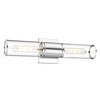 METWET Bathroom Vanity Light Fixtures, Chrome Wall Lights in Clear