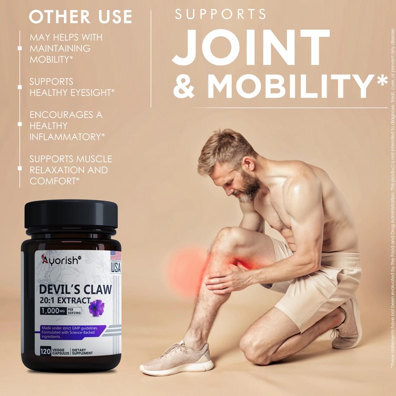 Ayorish Devils Claw | 120 Capsules | Concentrated Root Extract