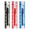 【黒赤青3色 各1本 計3本セット】ぺんてる サインペン 水性ペン XS520-AD XS520-BD XS520-CD + オリジナルロゴ入りシールつき