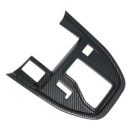 Kolya Center Console Gear Shift Panel Cover Trim Compatible with 2020 2021 2022 2023 2024 2025 Subaru Outback Accessories (Carbon Style with Extra Button)