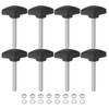 sourcing map 8pcs Tee Wing Knobs M6 x 50mm Metric