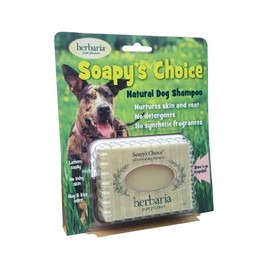 Herbaria Soapy’s Choice Dog Shampoo Soap Bar with Essential Oils. 4.5 oz. Handcrafted All-Natural. Includes Stow ‘n Go Case. Enjoy Other Skin-Friendly Herbaria Products.