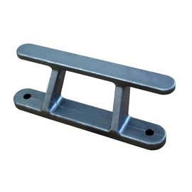 Dock Edge + Dock Cleat, Angled Rail Cleat, 8" - Cast Matte Aluminum