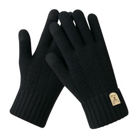 wilcractk Winter Gloves with Touchscreen Function Black - Thermal Glove for Men with Non-Slip Design for Driving, Cycling, Everyday & Outdoor in the Cold