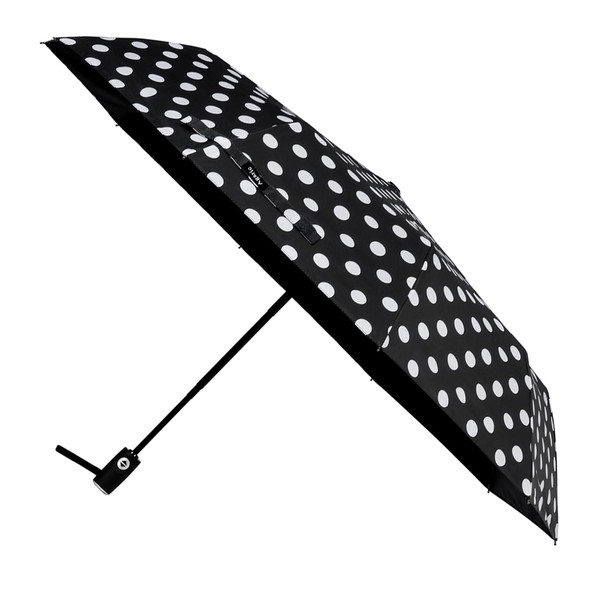 Agaric Cute Polka Dots Large Travel Umbrella, 46” UV Protection