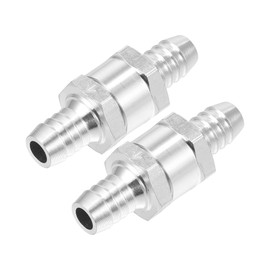 Hihaha Fuel Line Check Valve/Inner Non Return One Way Check Valve Fuel Petrol Gasoline Diesel for Fuel Systems/Durable Aluminum Alloy 1/2" 12mm OD / 2pcs