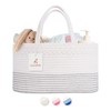 luxury little Diaper Caddy Organizer, Large Cotton Rope Nursery Baby