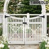 TIBEGOLD 4 Inch T-Strap Gate Hinges, Heavy Duty Shed Door