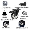 3" Heavy Duty Locking Casters 4 Set 1150 LBS Capacity