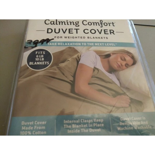 Calming Comfort SHARPER IMAGE Calming Comfort 100% COTTON DUVET Fits