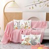 ZFENGYYUAN Bunny Flower Butterfly Dragonfly Cushion Covers 45 x 45