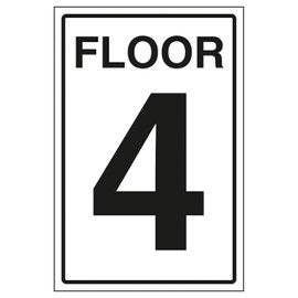 V Safety Floor 4 150 x 200mm - 1mm Rigid Plastic Safety Sign