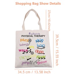 Lywjyb Birdgot Pediatric Physical Therapy Tote Bag PT Shopping Bag Retro Physical Therapist Handbag Therapy PTA Gift (Physical Tote1)