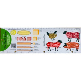 ARD Culinary Knife- Cuts Ruler and Template.- A Multi- Application Chef's Ruler and A Handy Kitchen Reference Tool