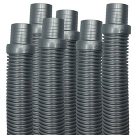 Puri Tech 6 Pack Universal Pool Cleaner Hose 48 Long, Silver Color, for Hayward Navigator, Pool Vac Ultra, AquaBug