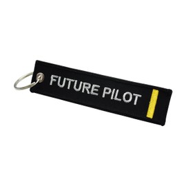 Future Pilot Keychain | Luggage Tag | 1 Gold Stripe | aviamart®