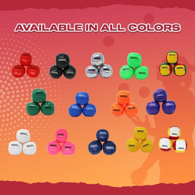 Zeekio Galaxy Juggling Balls - Premium 12 Panel Genuine Leather