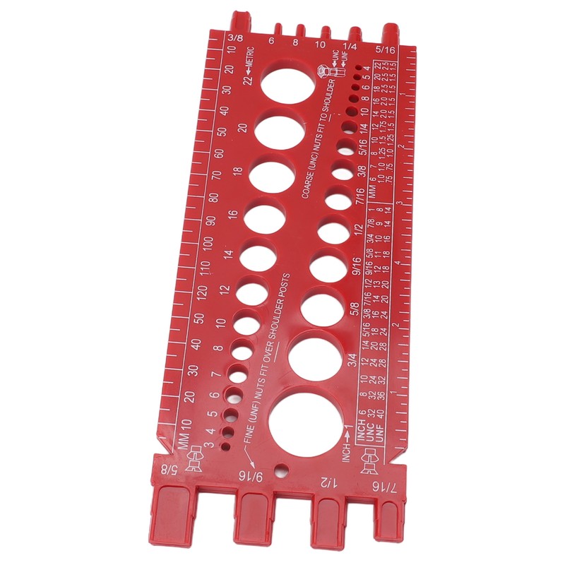 Nut Bolt Thread Gauge ABS Highly Accurate Portable Bolt Nut