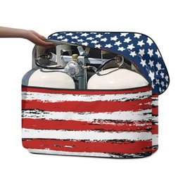 Yzaoxia American Flag Print Camper Trailer Propane Tank Cover Vintage Flags Waterproof Covers for RV/Trailer/Camper Waterproof Trailer Propane Tank Cover