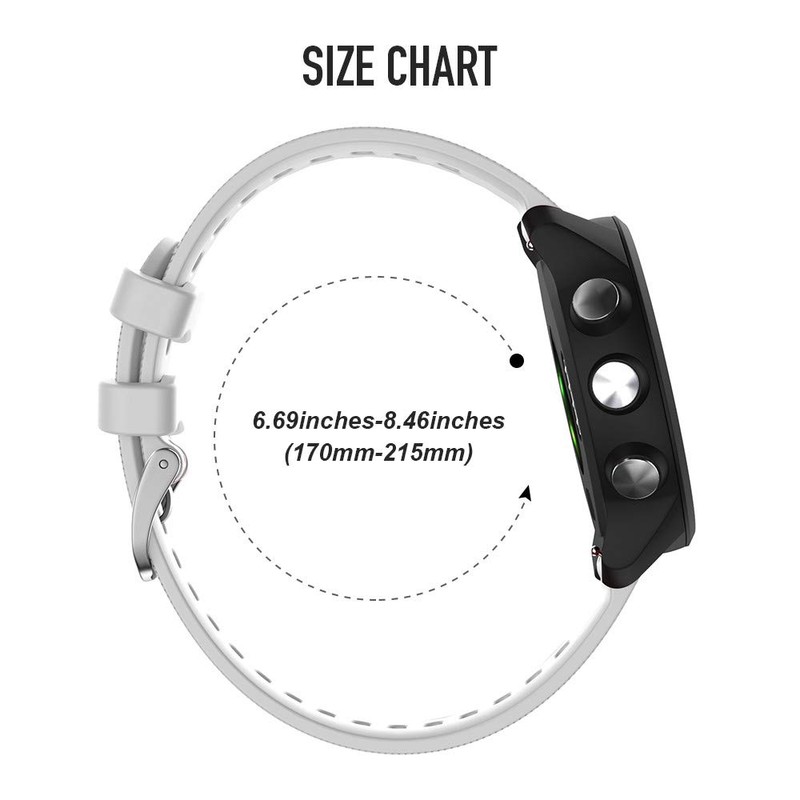 ANCOOL for Garmin Forerunner 245/645/55 Watch Band, 20mm Silicone Sport