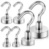 FRIDEE 6-Pack Garage Storage Hooks – 28LB & 50LB Magnetic