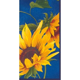 IHR Ideal Home Range Dinner Napkins Disposable 3-Ply Paper Guest Towels Buffet Napkins, 8.5" x 4.5", Sunshine Blue, 16 Count