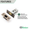EAI Tubular Deadbolt for Bathroom | 76mm Case 57mm Backset