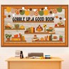 Containlol 99 Pcs Bookshelf Bulletin Board Set Fall Reading Bulletin