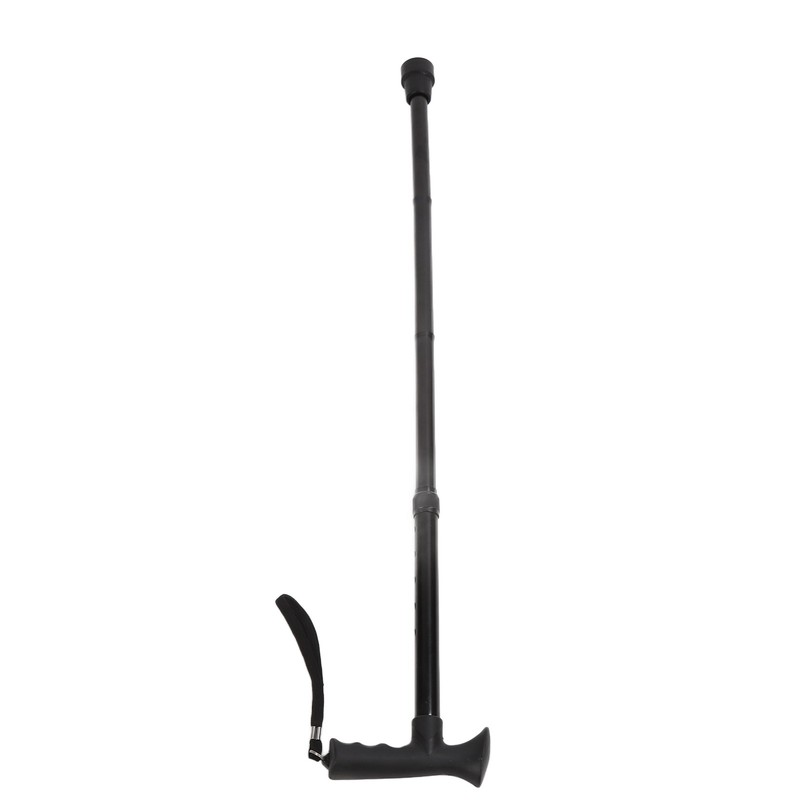 Folding Walking Cane for Men Women T Handle Wrist Strap
