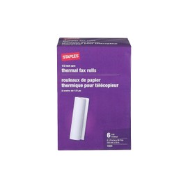 Staples 269571 Thermal Fax Paper White 98-Ft L X 8 1/2-Inch W 6 Rolls/Ct