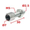 cyclingcolors 2x throttle choke cable adjuster screw M5 x 30