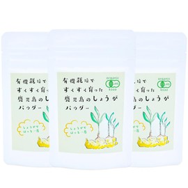 オーガニック 有機 大しょうが パウダー 20g x 3P 鹿児島県産 生姜 粉末 国産 しぜんのおかショップ