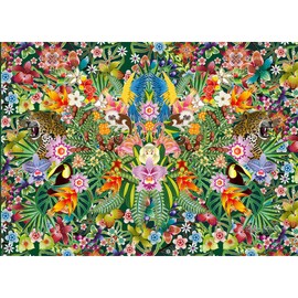 Gibsons Jungle Dream 1000 Piece Jigsaw Puzzle | Beautiful Colourful Animal Floral Pattern | Sustainable Jigsaw Puzzle for Adults Teens | Premium 100% Recycled Board | Great Gift | Gibsons Games