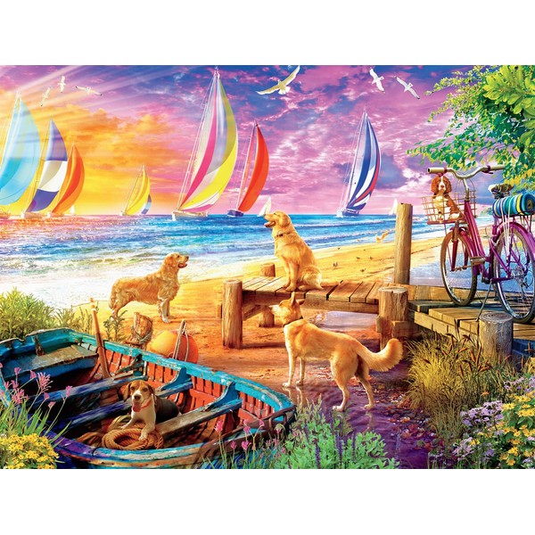 Buffalo Games - Dog Day at The Pier - 750 Piece Jigsaw Puzzle