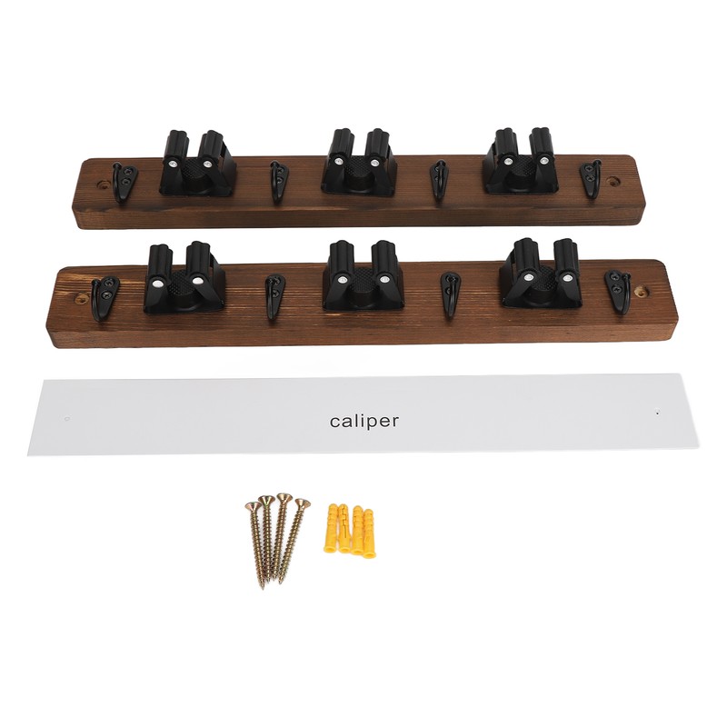 2pcs Mop Broom Holder 3 Positions 4 Hooks Wall Mount
