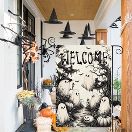 Halloween Garden Flag Ghost 12.5 x 18 Inch