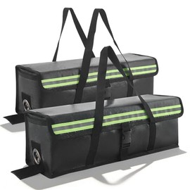 Ebike Akkutasche,Feuerfeste Akkutasche bis 2300 °C, 8 Schichten Brandschutzbox, Lipo Sichere Explosionsgeschützte Wasserdicht für Lagerung Transport Aufladung,51x16x16cm (2pcs)
