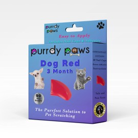 Purrdy Paws 3 Month Supply Soft Nail Caps for Dog Claws RED Jumbo